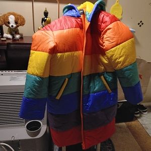 Woman colorful jacket